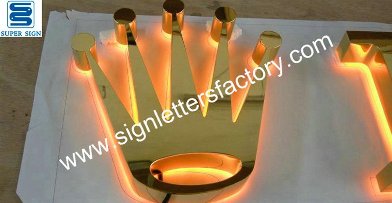 backlit LED letter sign